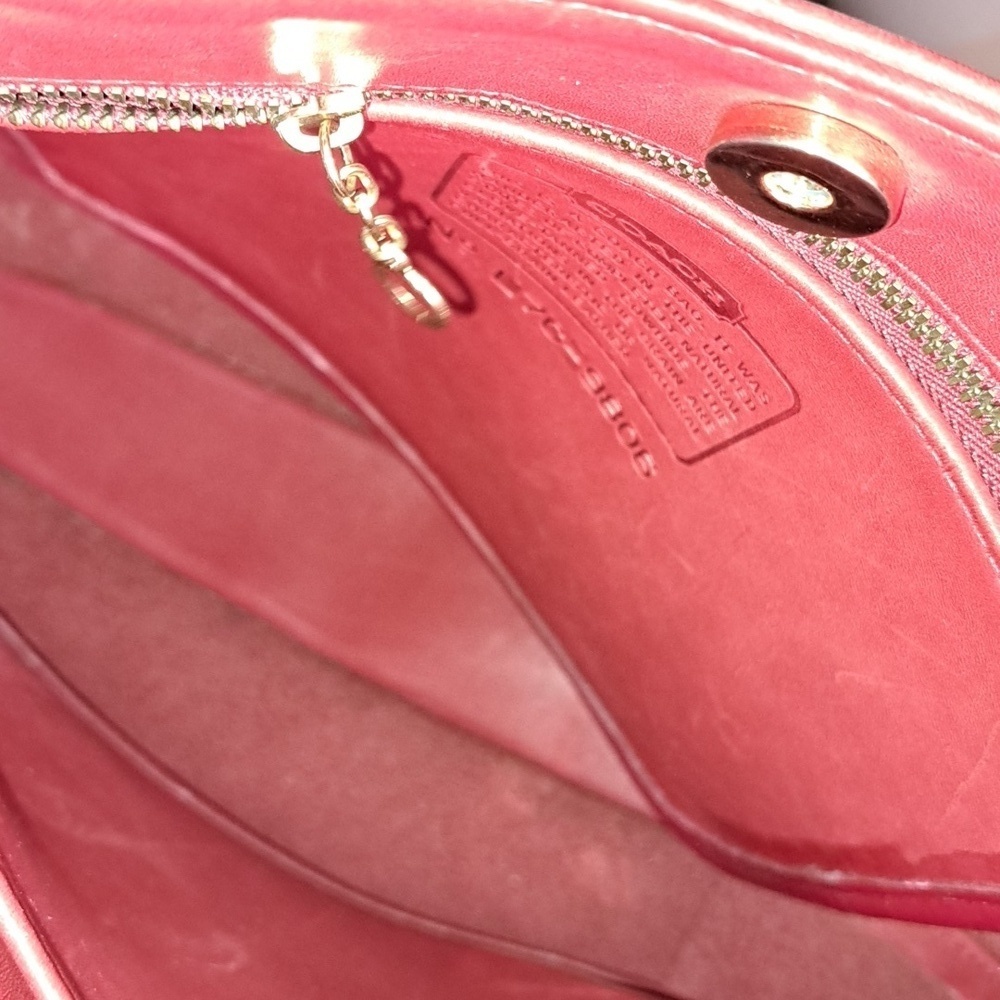 Coach Vintage USA 9806 Slim Bucket Equestrian Red Leather Legacy Shoulder Bag - Picture 10 of 15